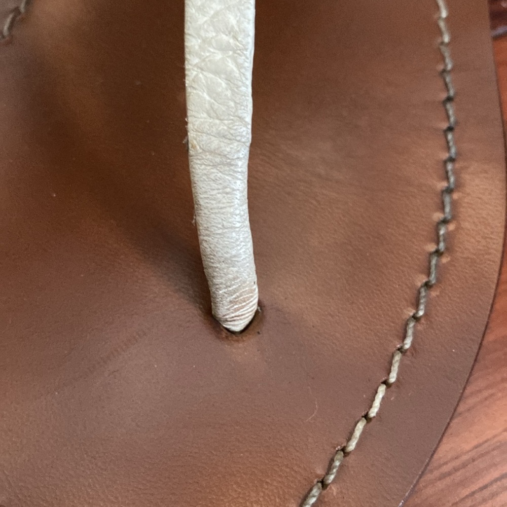 Tory Burch White Leather Miller Thong Sandals - Picture 3 of 4